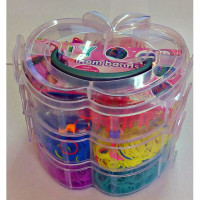 Набор Лум Бэндс 3000 шт. резинок (Loom Bands) Яблоко, 3-этажный