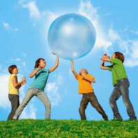 Мяч-жвачка Ваббл Баббл Бол (Wubble Bubble Ball) с электронасосом