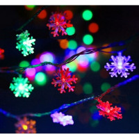 Светодиодная LED гирлянда Снежинки